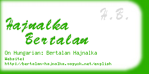 hajnalka bertalan business card